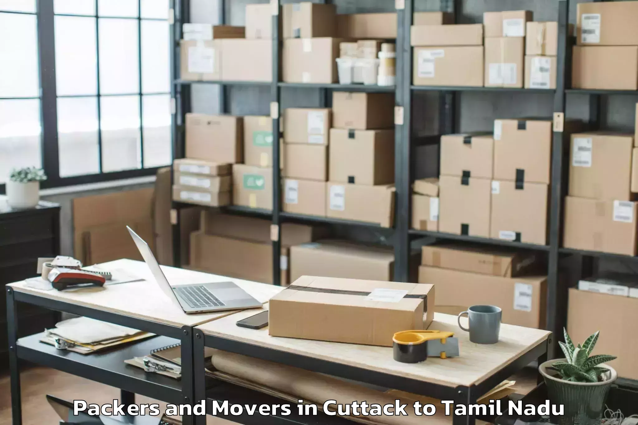 Professional Cuttack to Kodavasal Packers And Movers